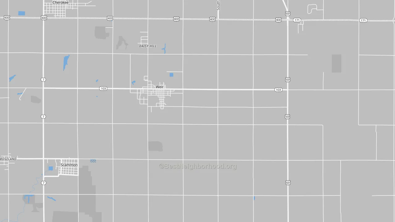 Transit Grade map of Weir, KS