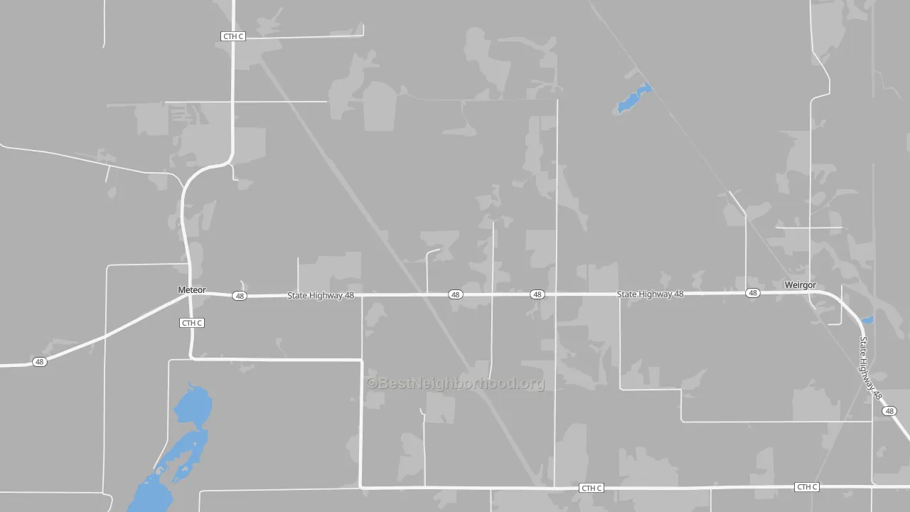 Transit Grade map of Weirgor, WI