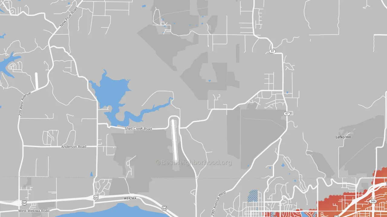 Transit Grade map of Wekiwa, OK