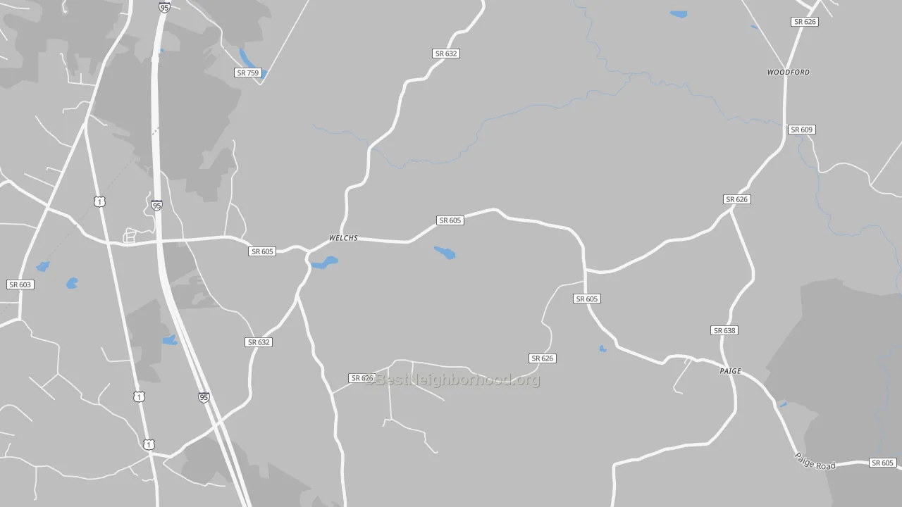 Transit Grade map of Welchs, VA