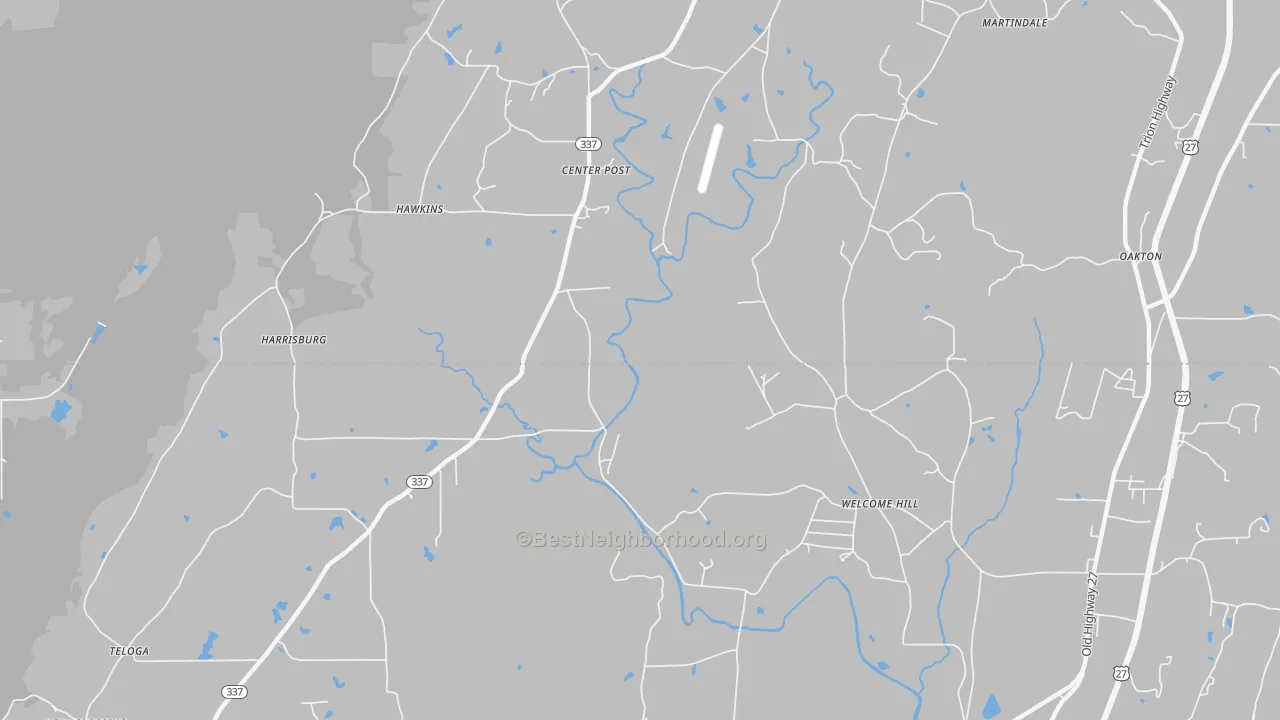 Transit Grade map of Welcome Hill, GA
