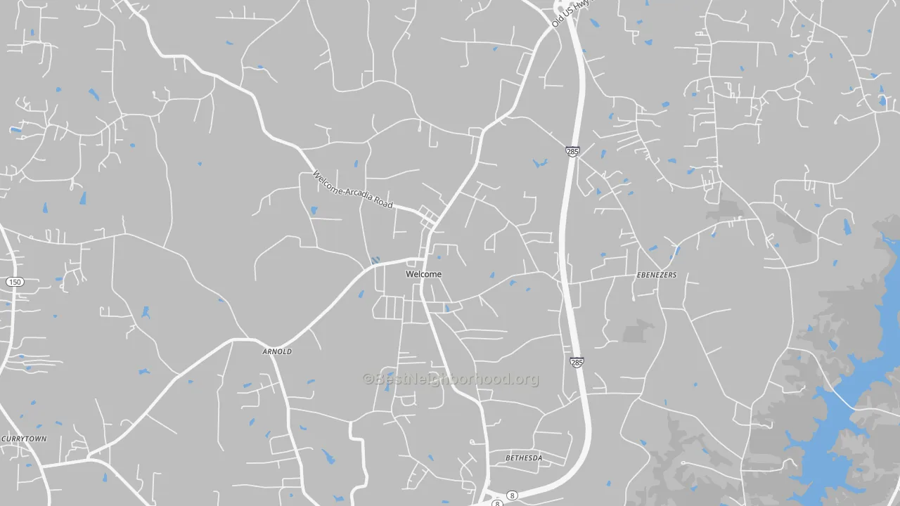 Transit Grade map of Welcome, NC