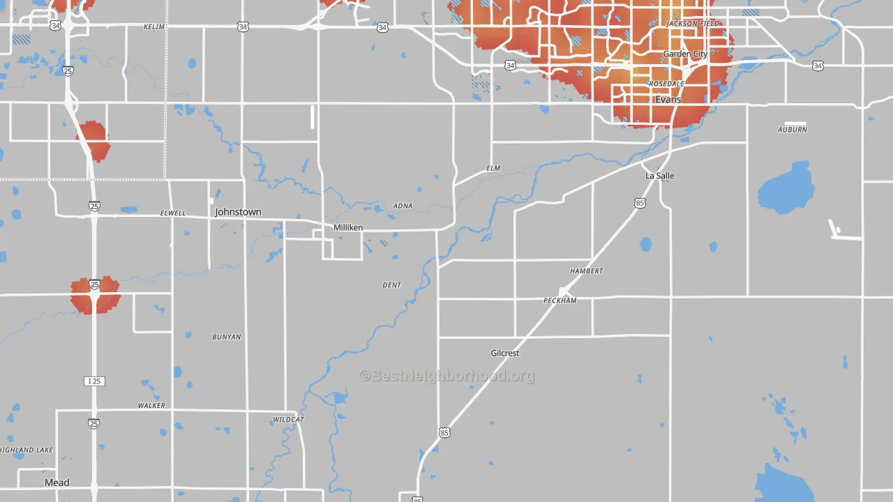 Transit Grade map of Weld County, CO
