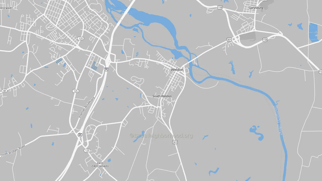 Transit Grade map of Weldon, NC