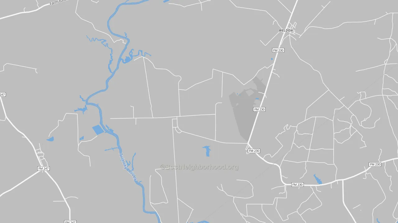 Transit Grade map of Weldon, TX