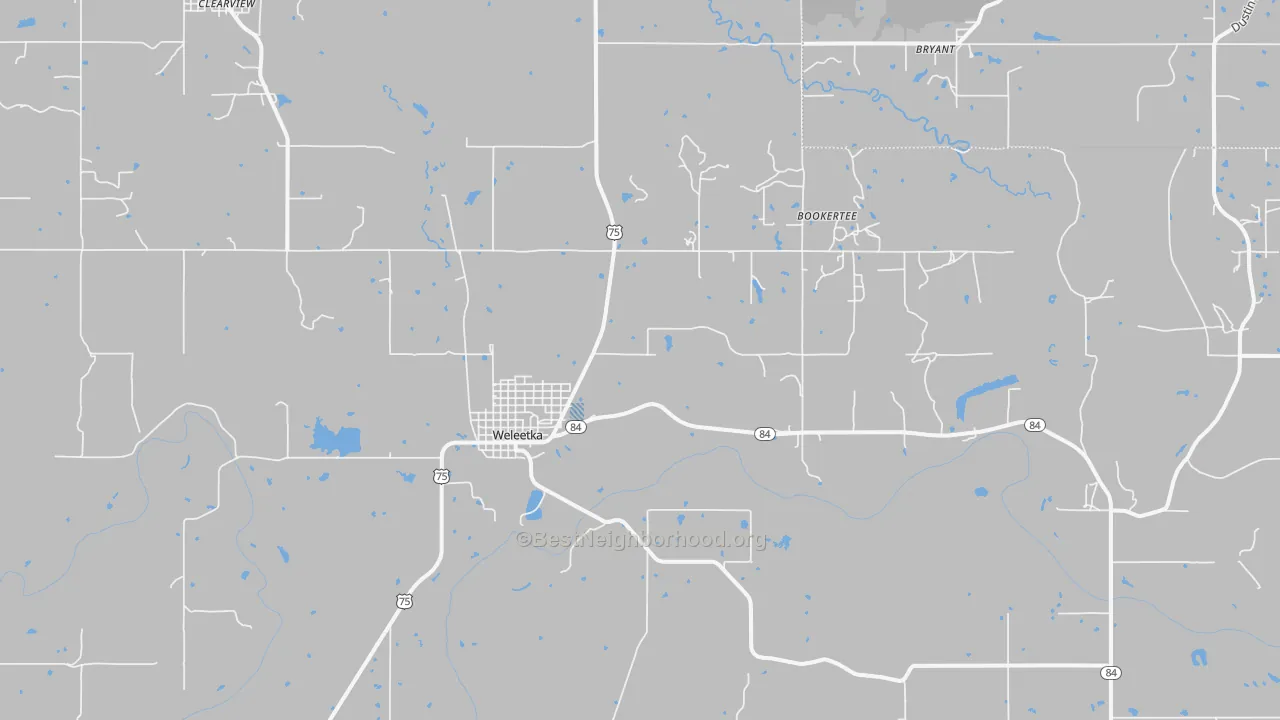 Transit Grade map of Weleetka, OK