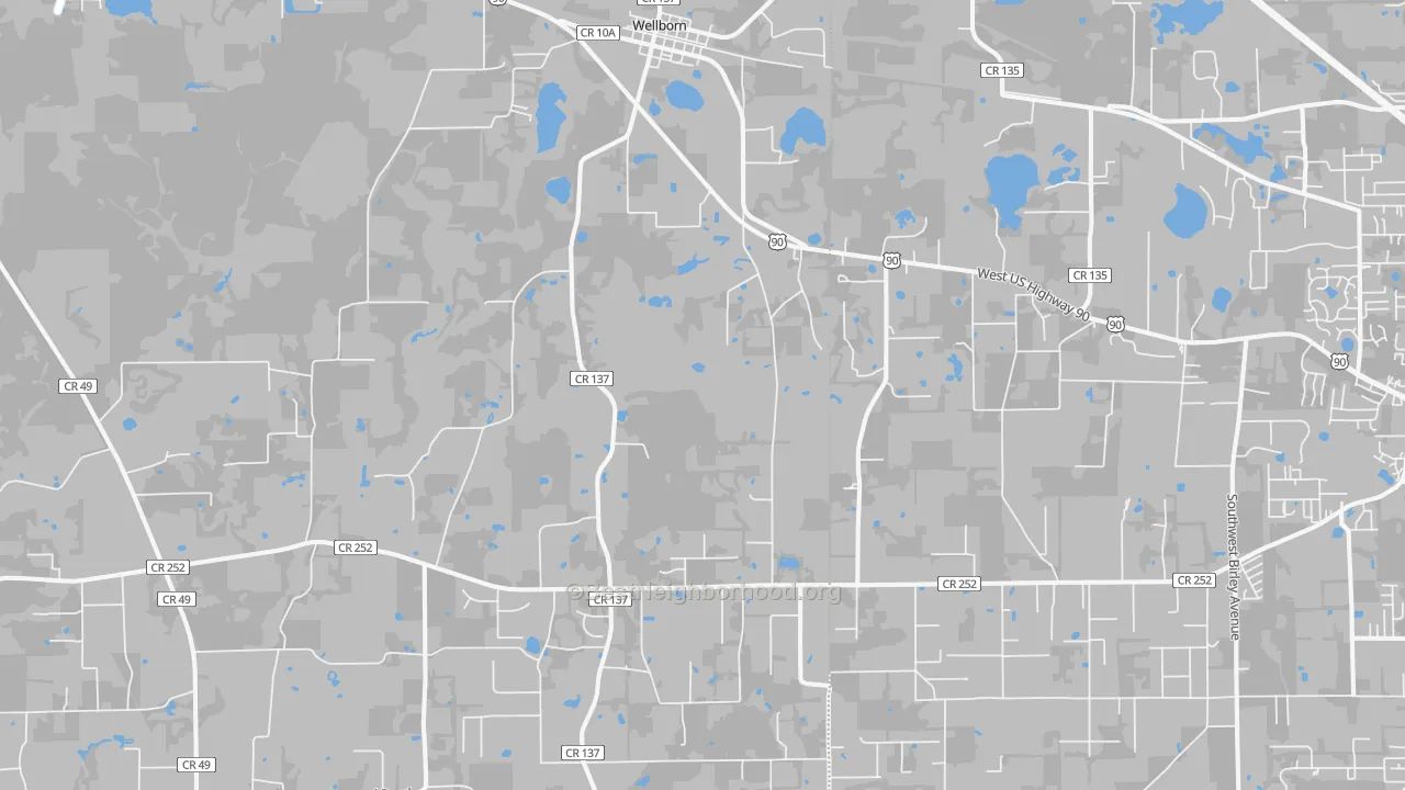 Transit Grade map of Wellborn, FL