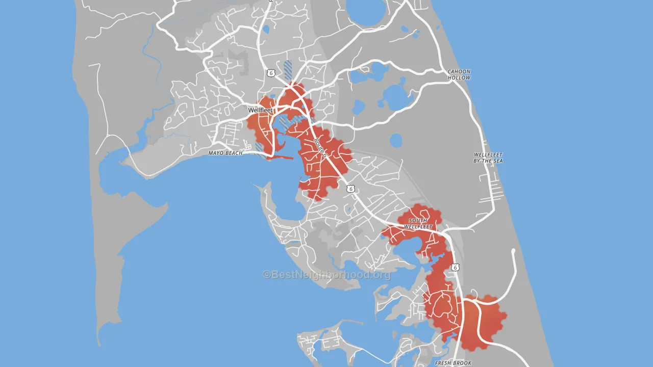 Transit Grade map of Wellfleet, MA