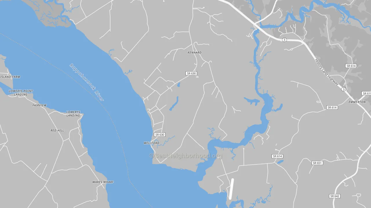 Transit Grade map of Wellford, VA