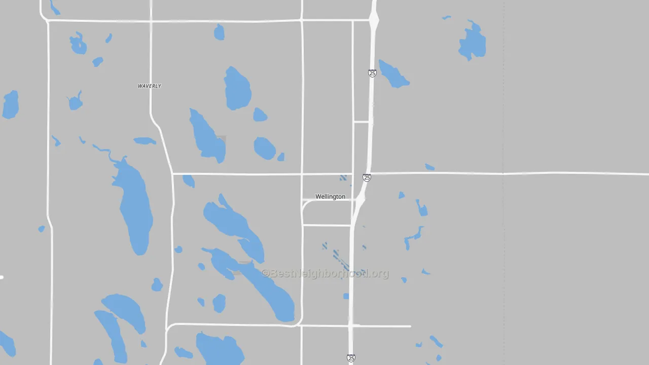 Transit Grade map of Wellington, CO
