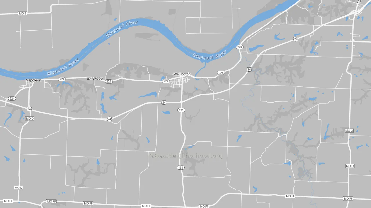 Transit Grade map of Wellington, MO