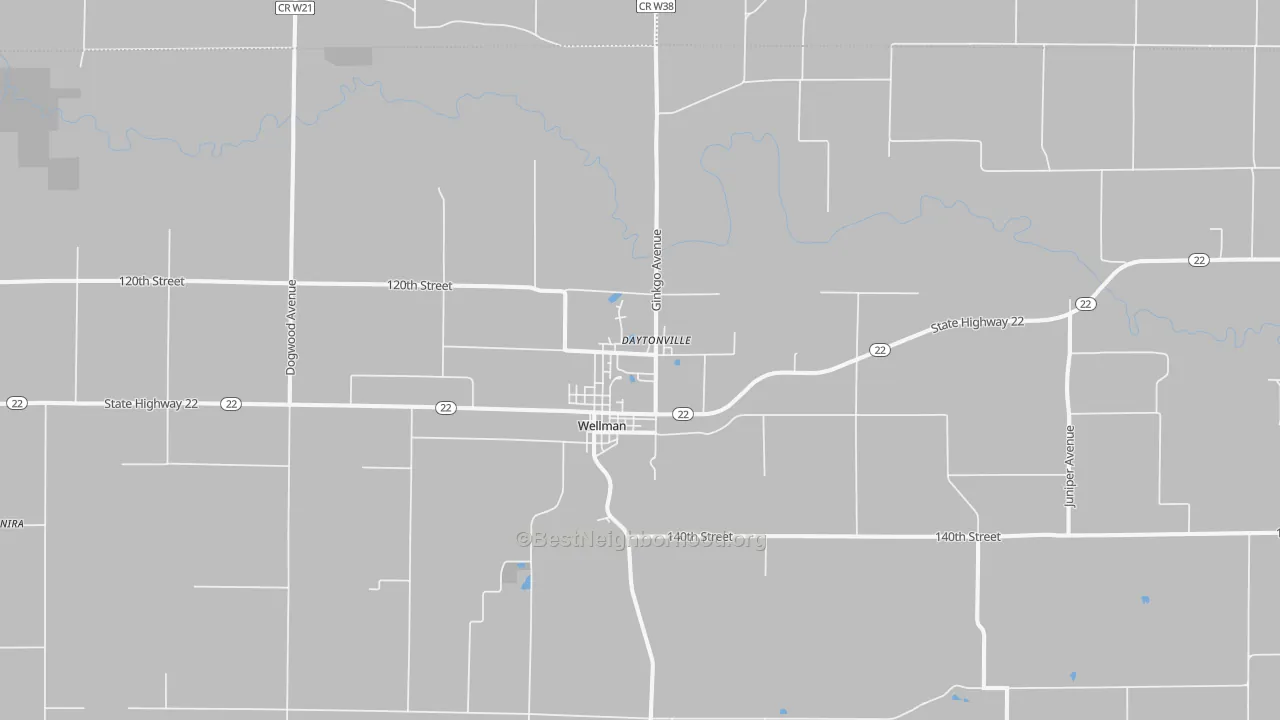 Transit Grade map of Wellman, IA