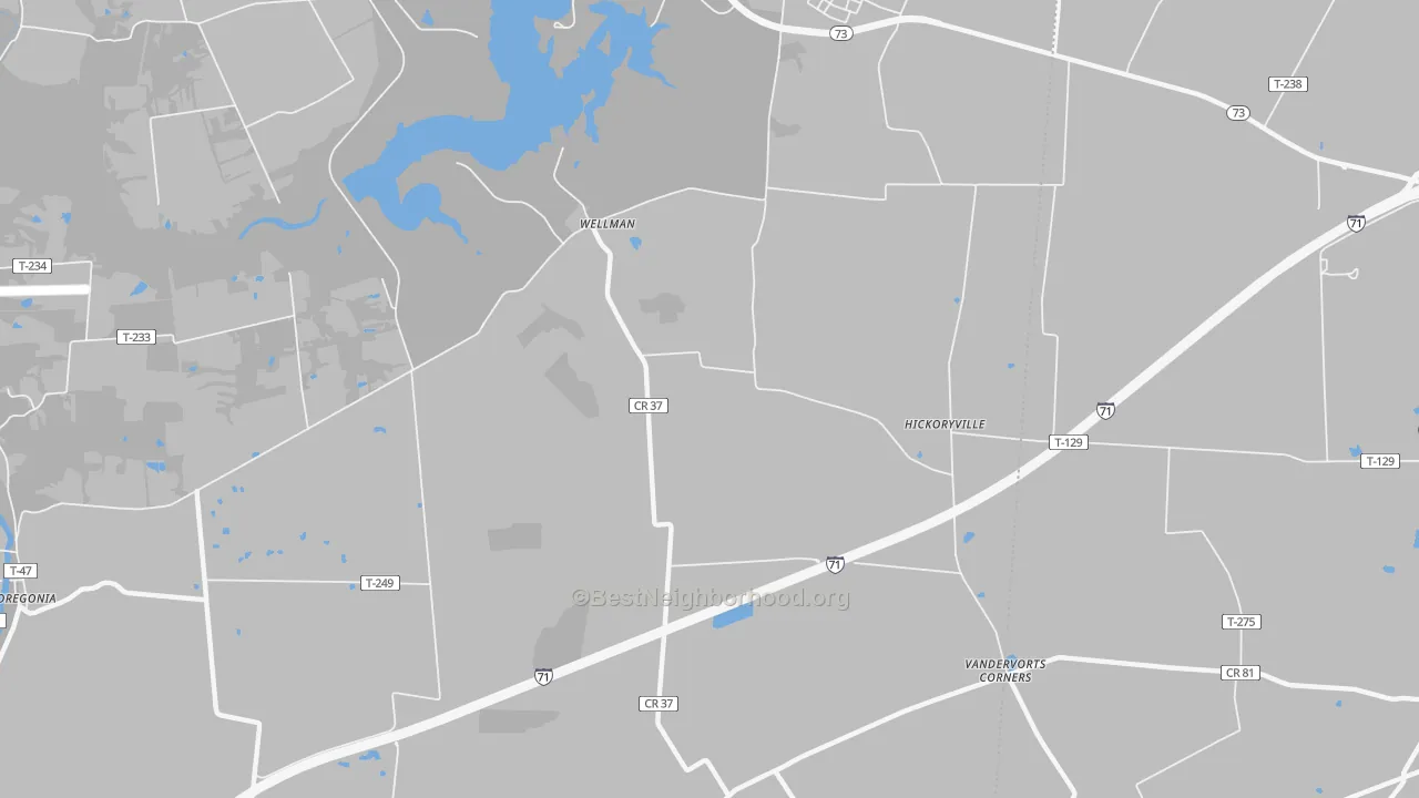 Transit Grade map of Wellman, OH