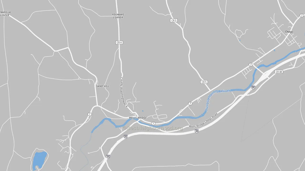 Transit Grade map of Wells Bridge, NY