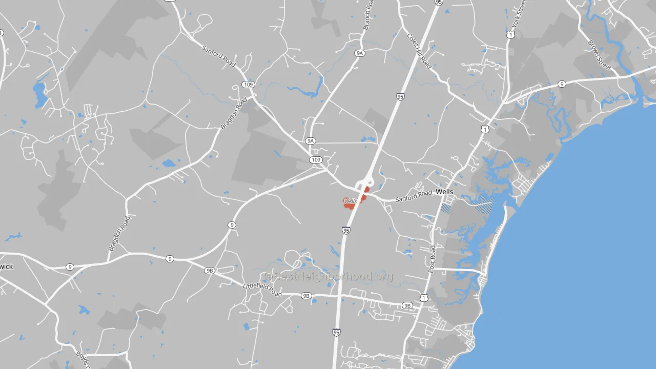 Transit Grade map of Wells, ME
