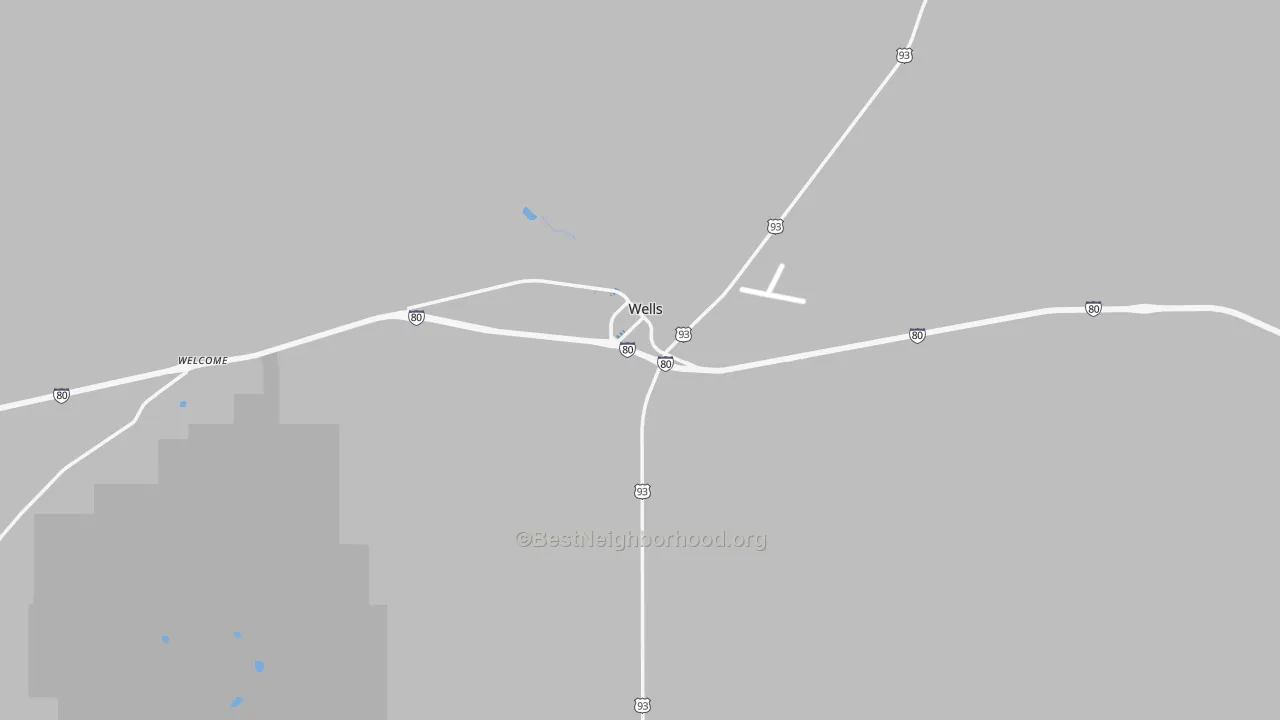 Transit Grade map of Wells, NV