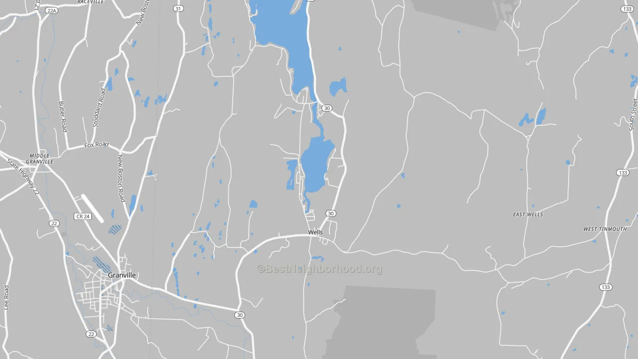 Transit Grade map of Wells, VT