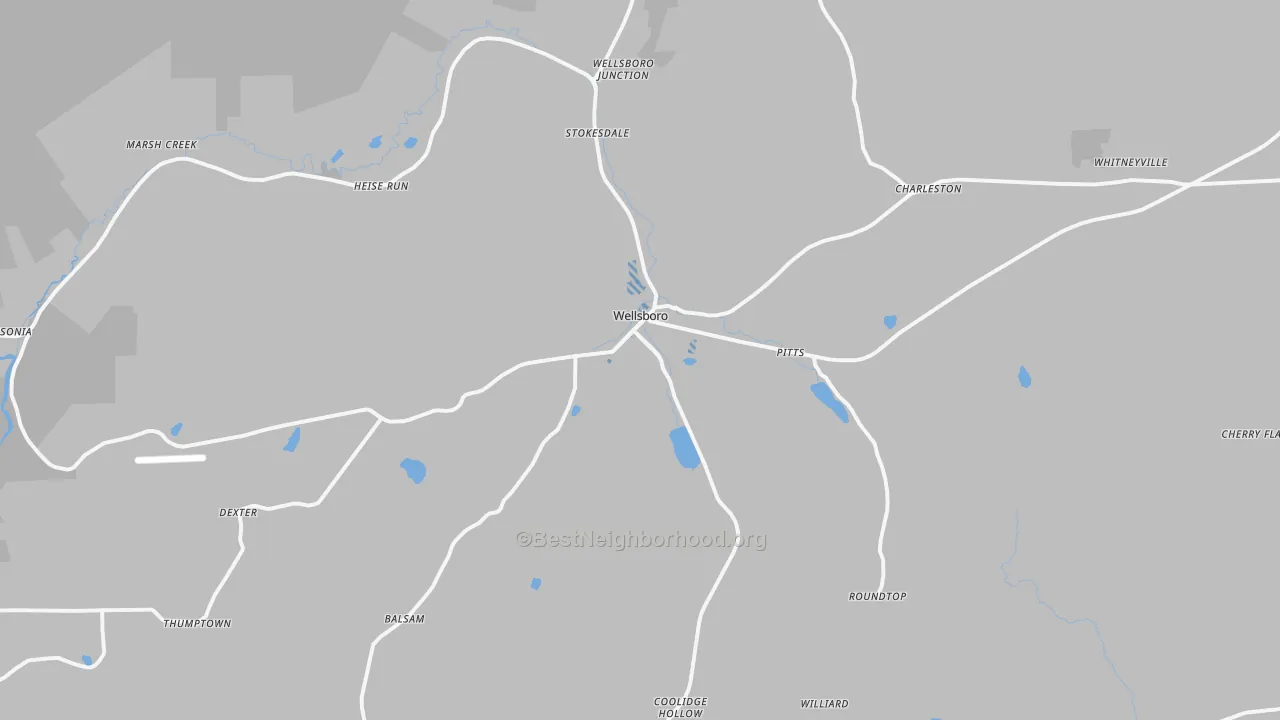 Transit Grade map of Wellsboro, PA