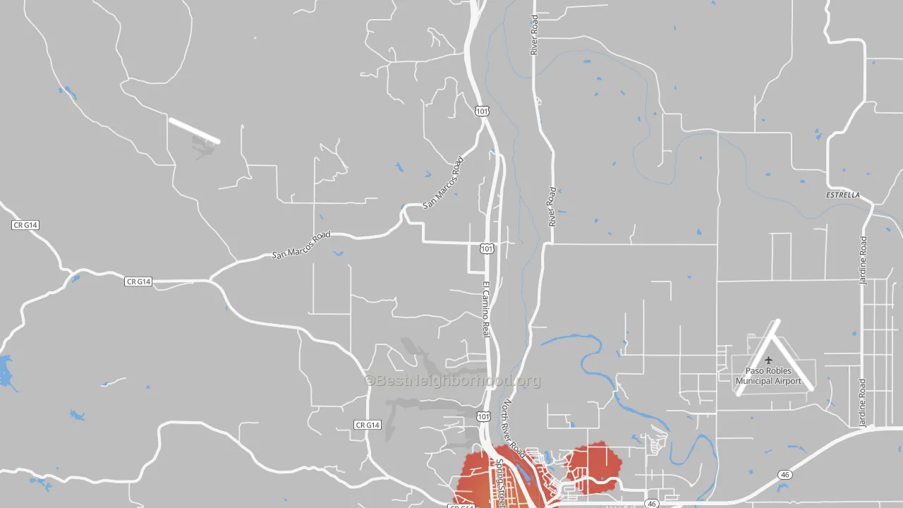 Transit Grade map of Wellsona, CA