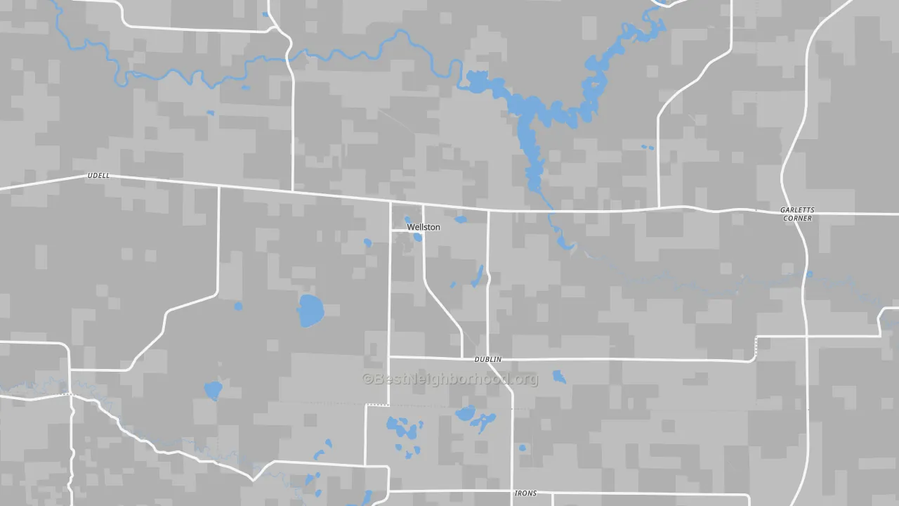 Transit Grade map of Wellston, MI