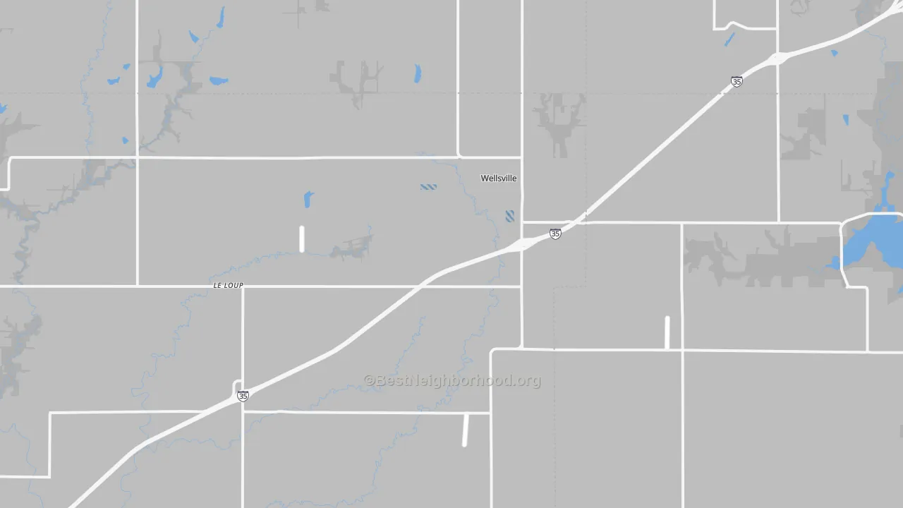 Transit Grade map of Wellsville, KS