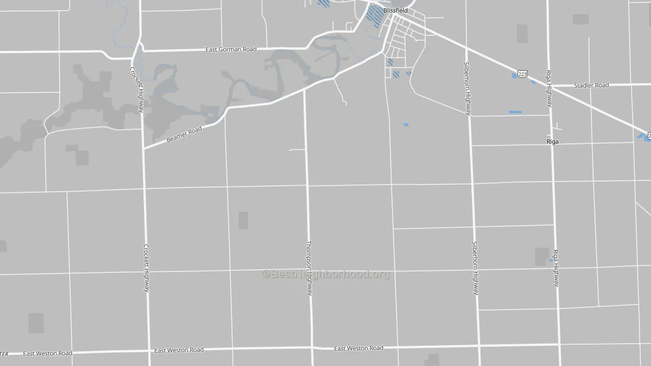 Transit Grade map of Wellsville, MI