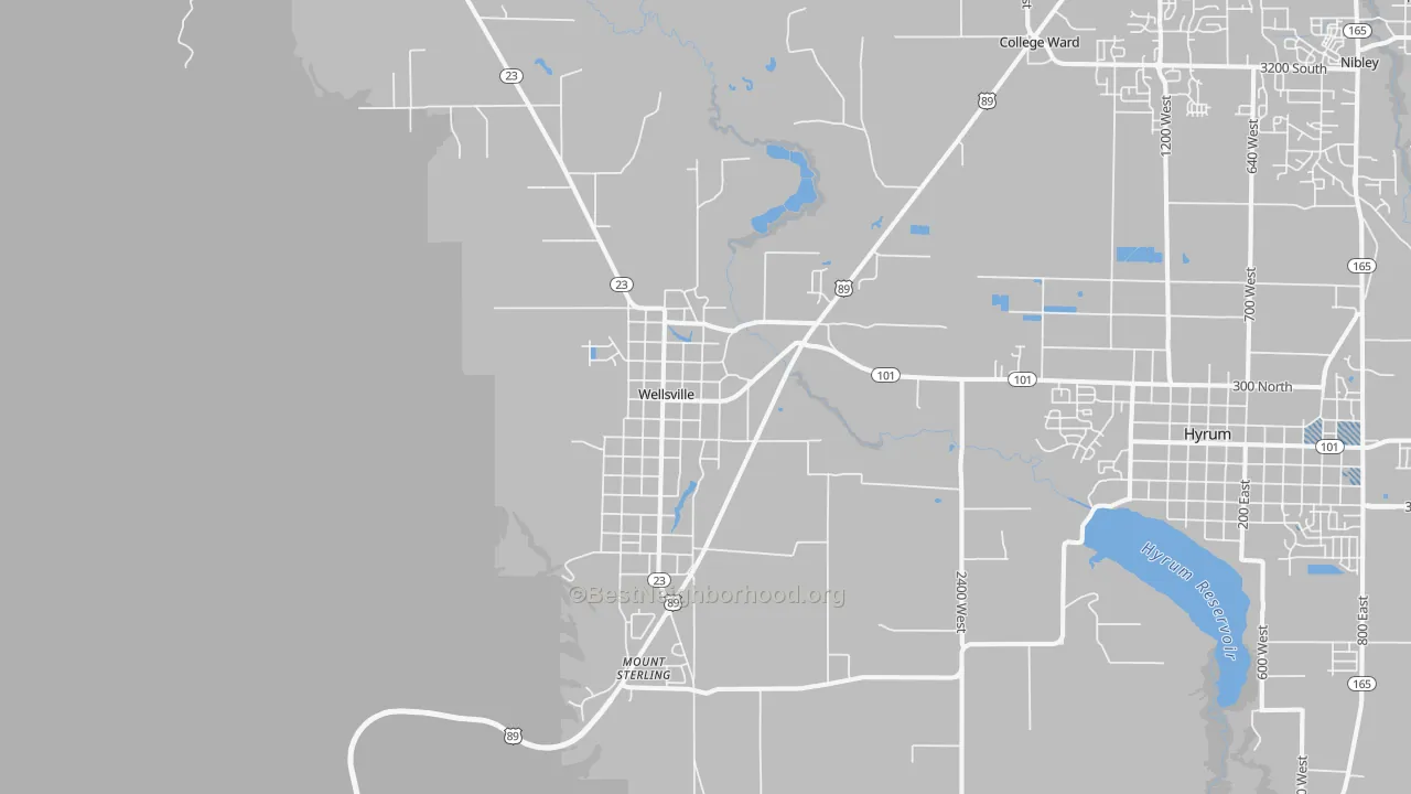 Transit Grade map of Wellsville, UT