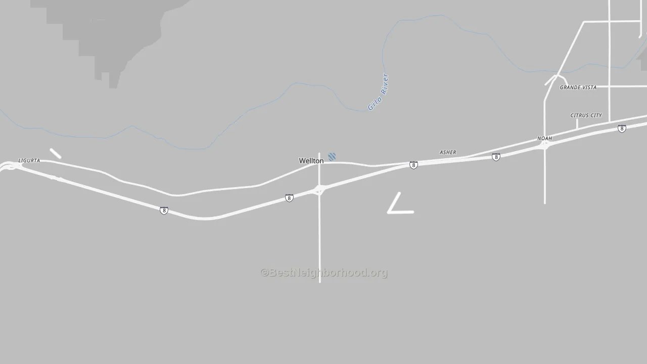 Transit Grade map of Wellton, AZ