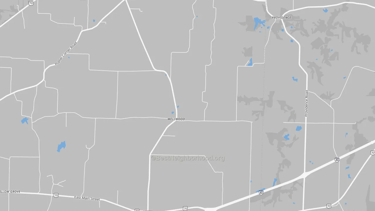 Transit Grade map of Wellwood, TN