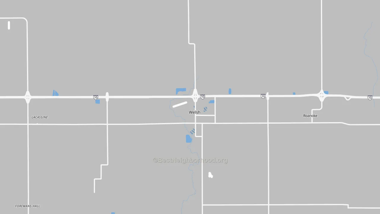 Transit Grade map of Welsh, LA
