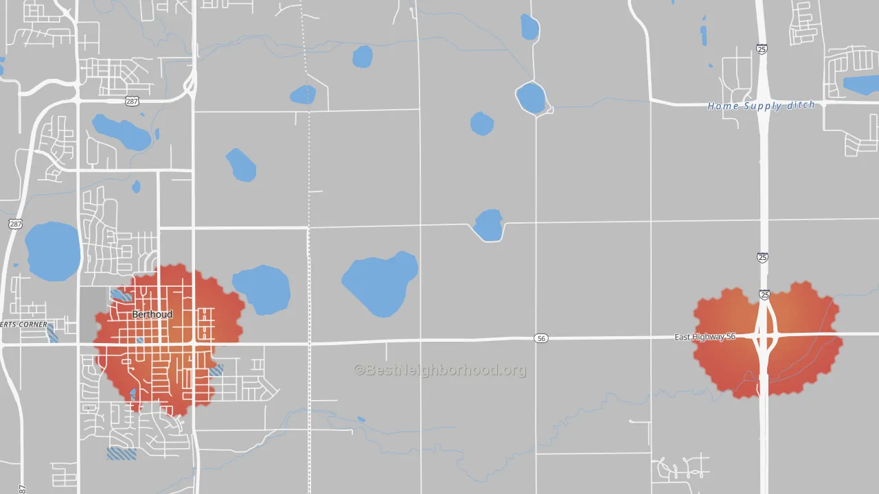 Transit Grade map of Welty, CO