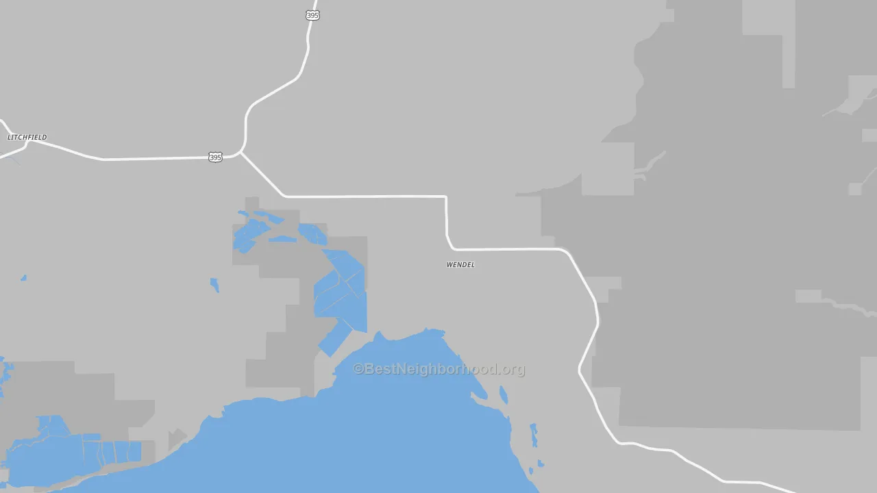 Transit Grade map of Wendel, CA