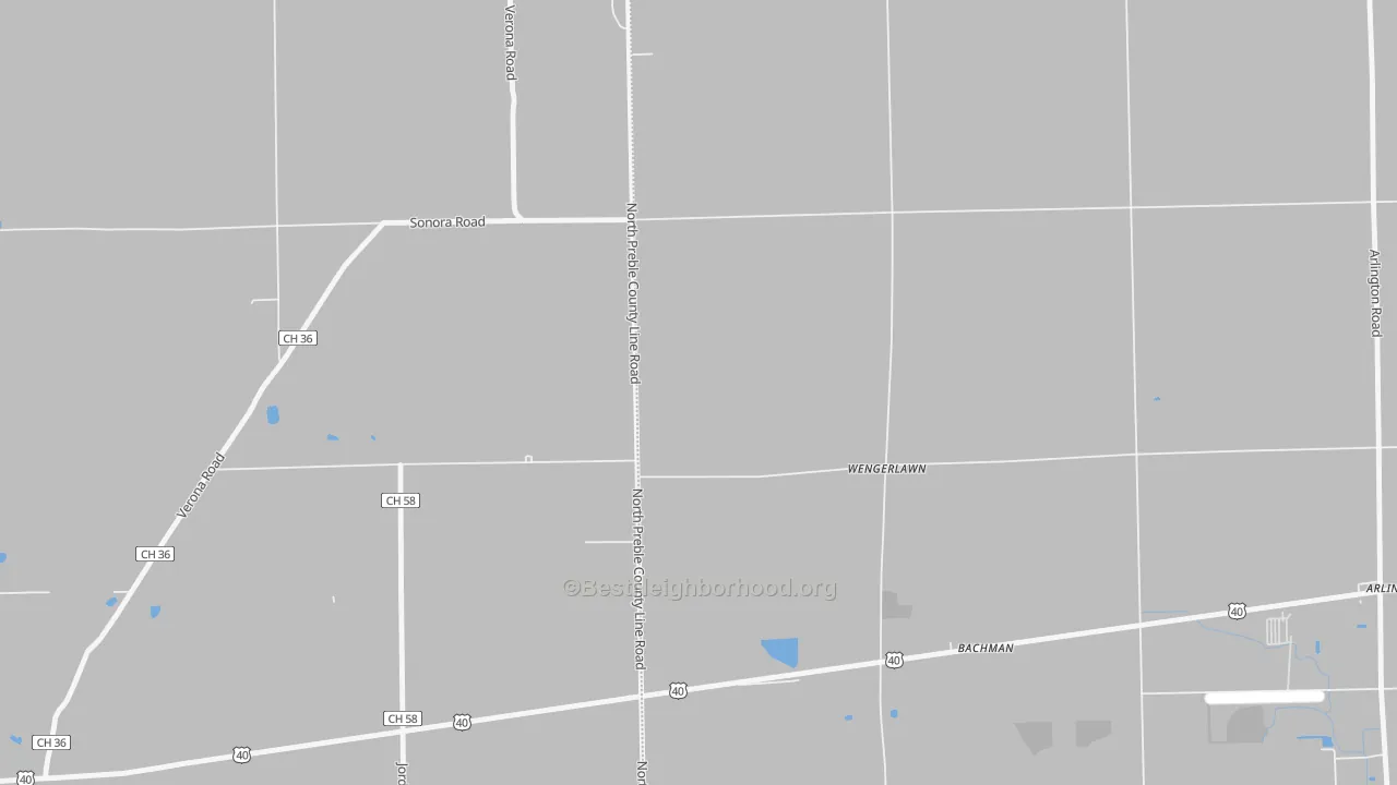 Transit Grade map of Wengerlawn, OH