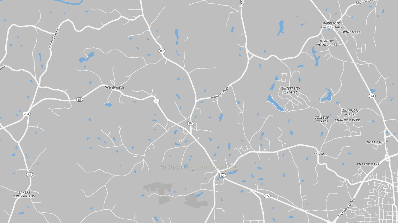 Transit Grade map of Wentworth, NC