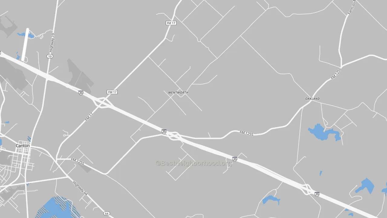 Transit Grade map of Wentworth, TX