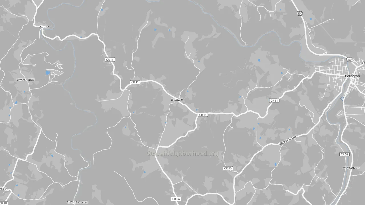 Transit Grade map of Werner, WV