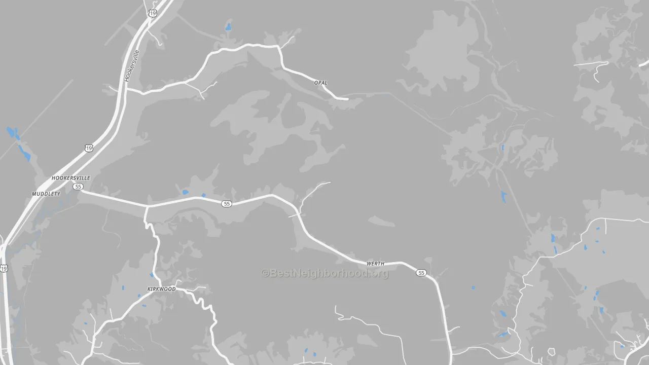 Transit Grade map of Werth, WV