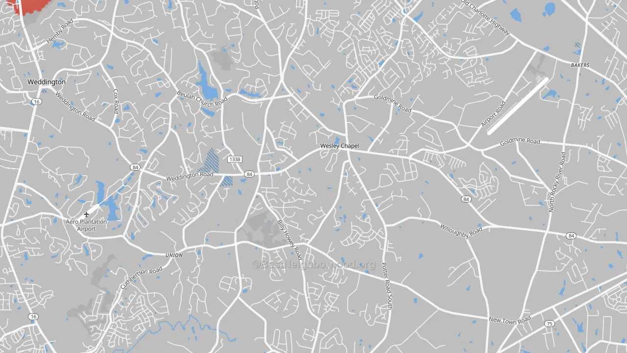 Transit Grade map of Wesley Chapel, NC