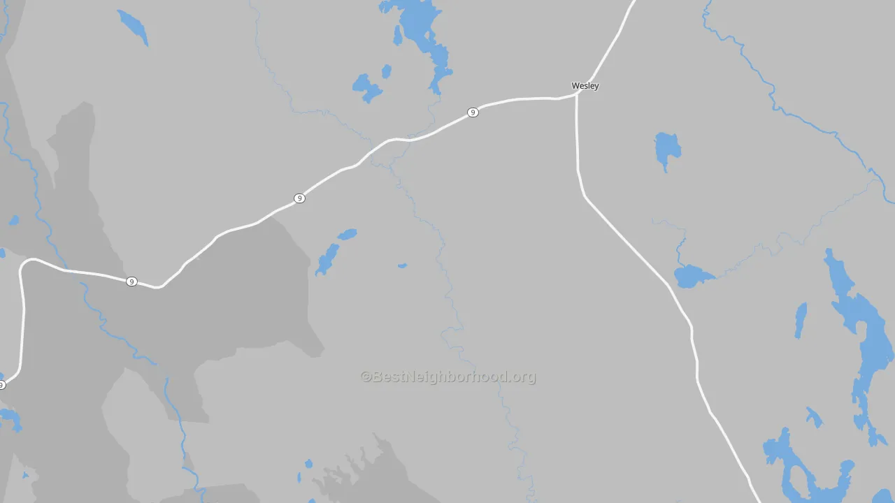 Transit Grade map of Wesley, ME