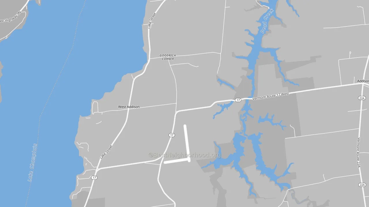 Transit Grade map of West Addison, VT