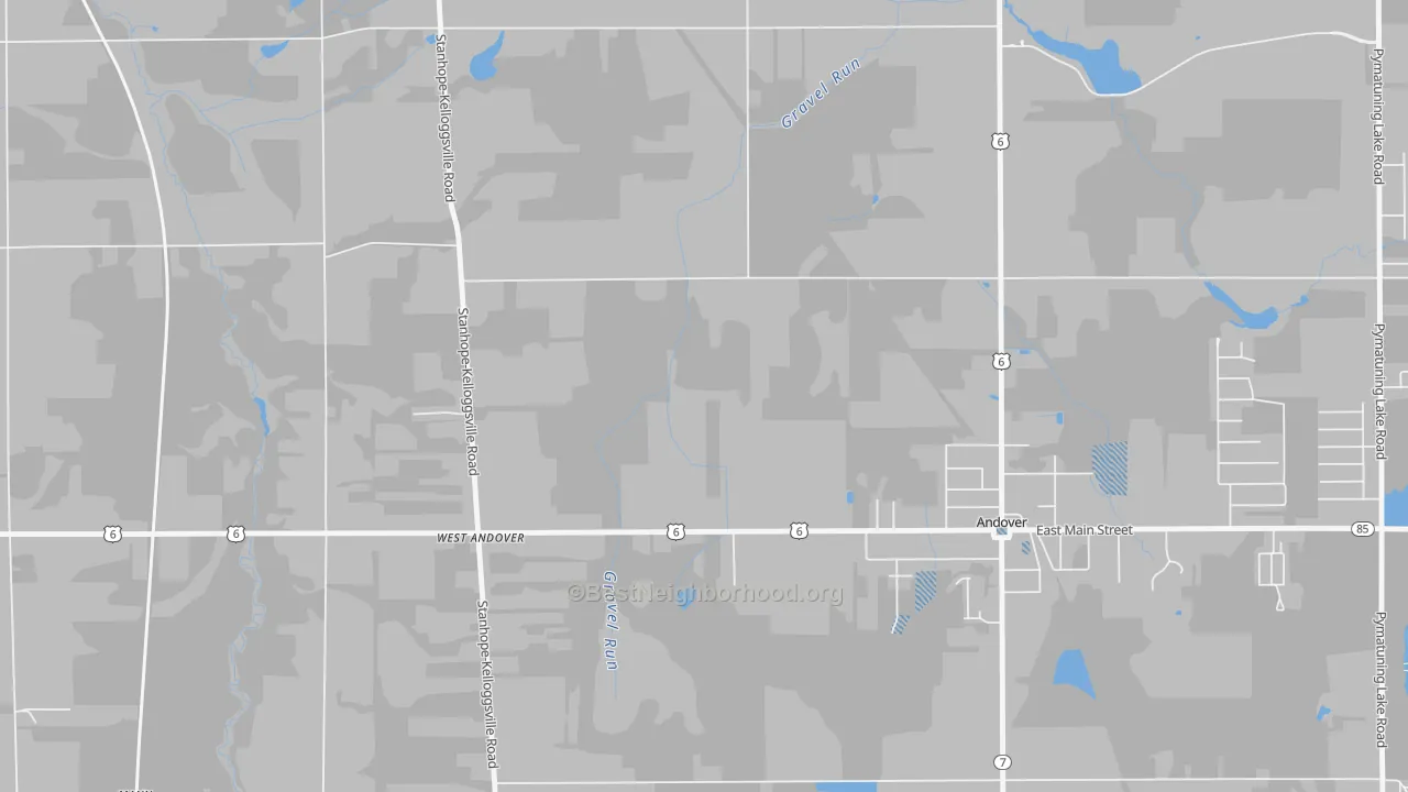 Transit Grade map of West Andover, OH