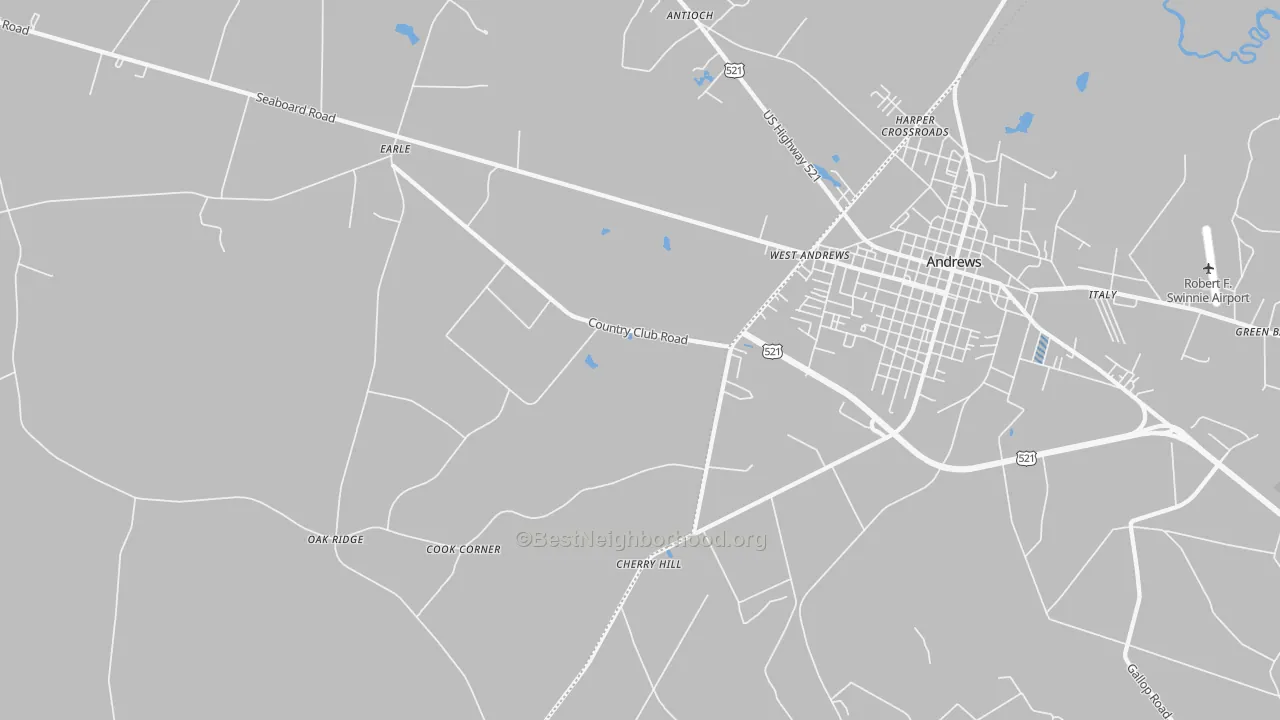 Transit Grade map of West Andrews, SC