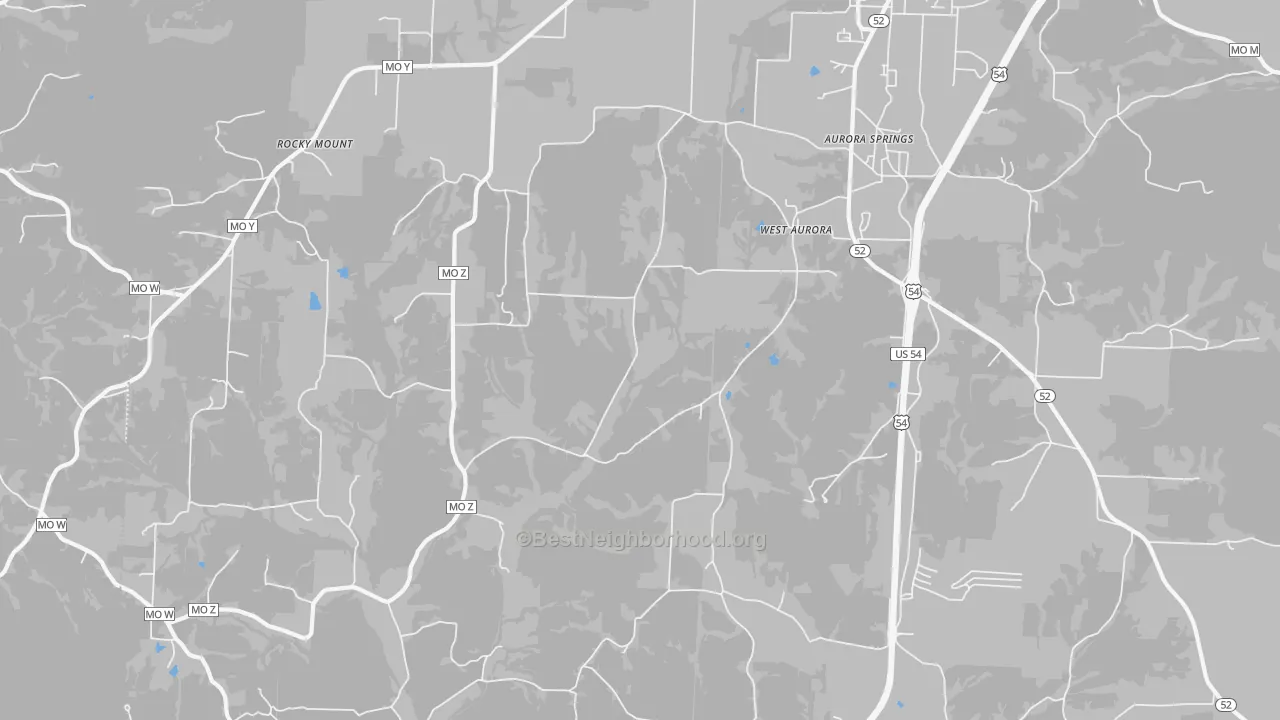 Transit Grade map of West Aurora, MO