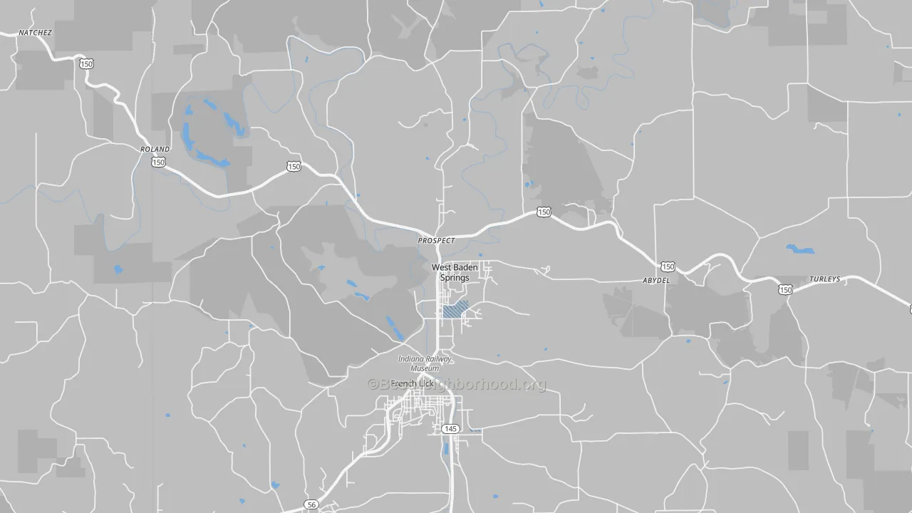 Transit Grade map of West Baden Springs, IN