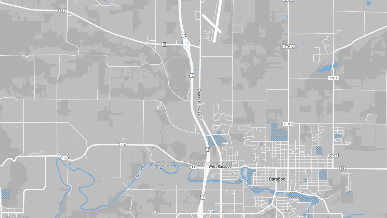 Transit Grade map of West Baraboo, WI