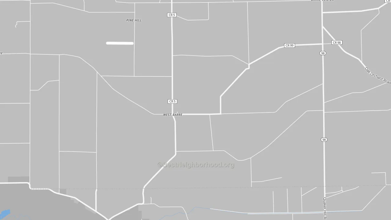 Transit Grade map of West Barre, NY