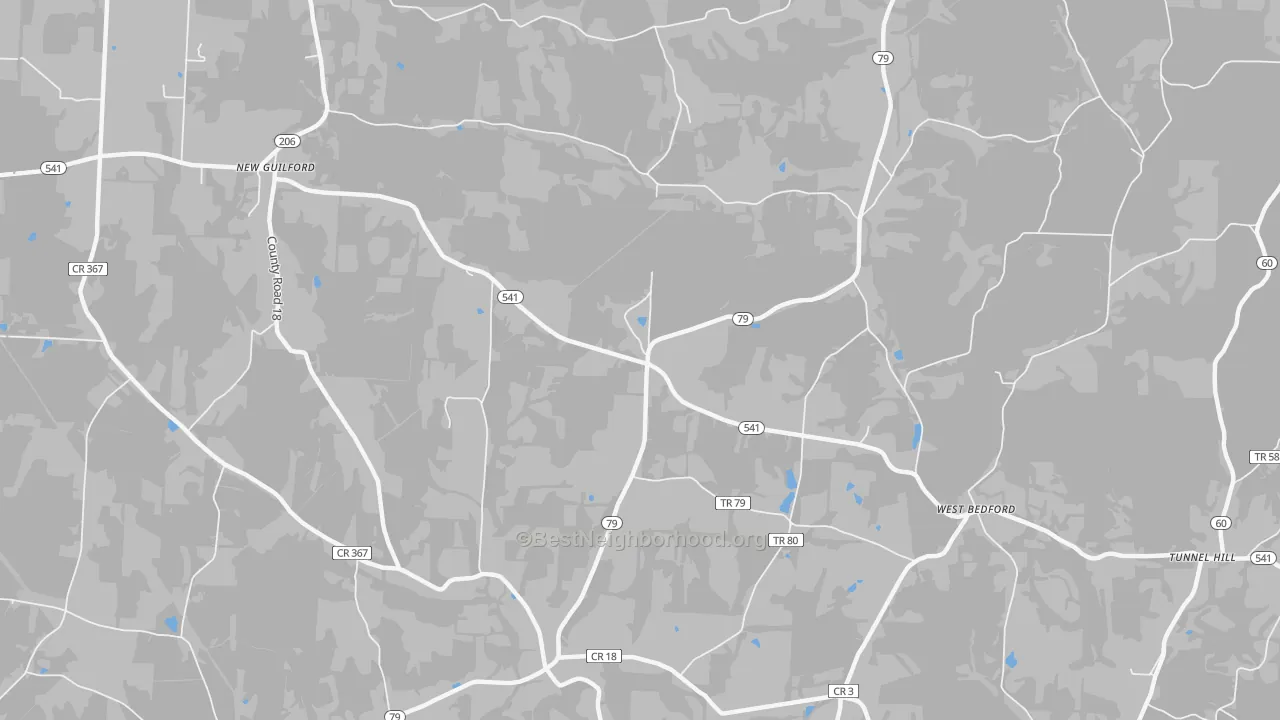 Transit Grade map of West Bedford, OH