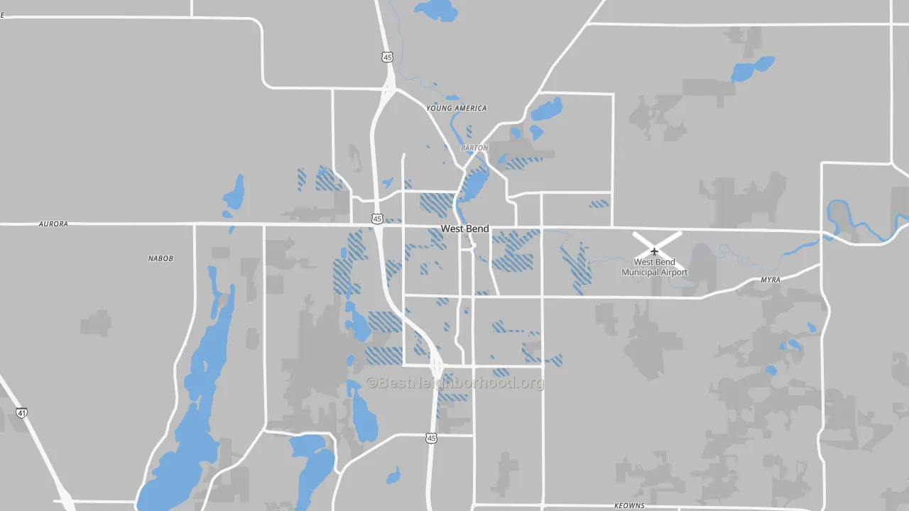 Transit Grade map of West Bend, WI