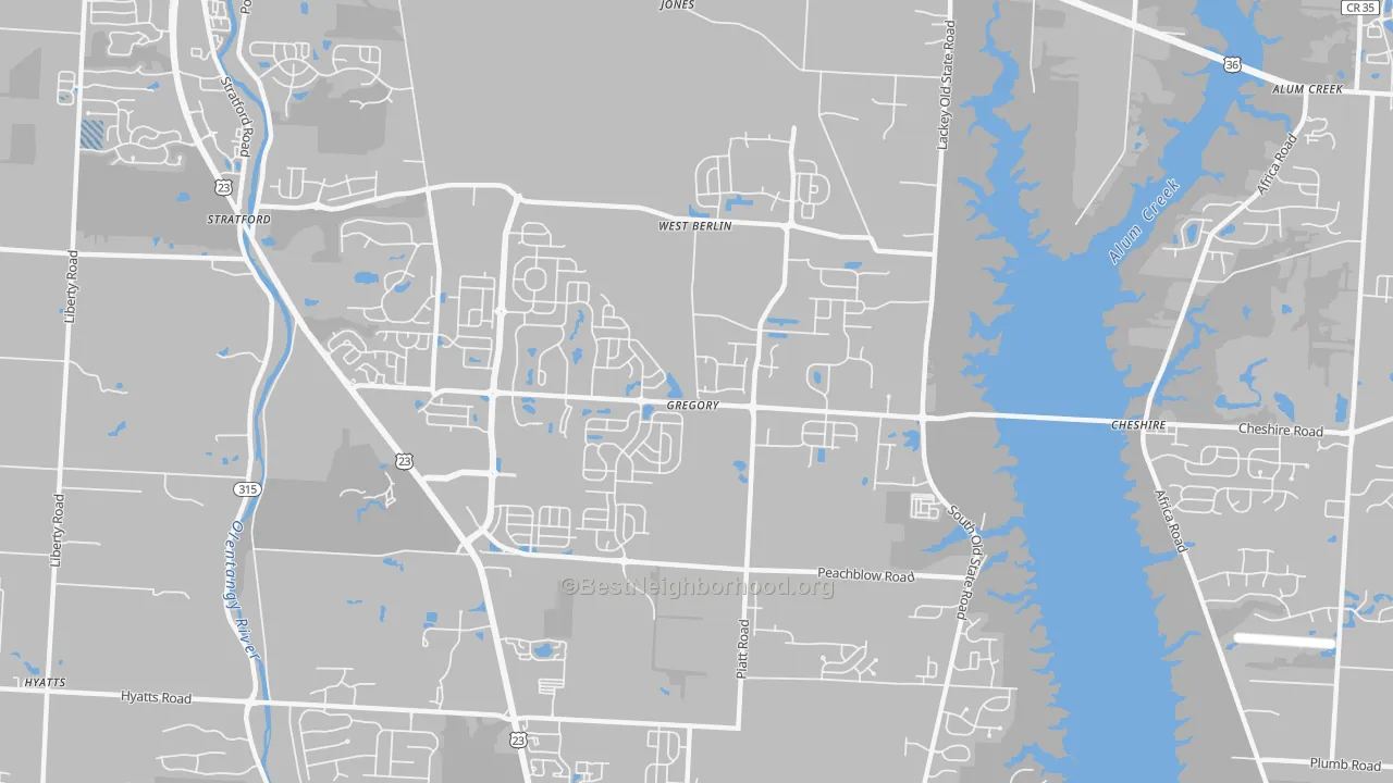 Transit Grade map of West Berlin, OH