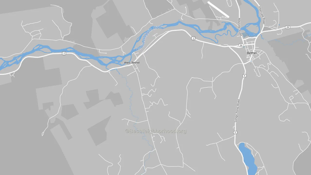 Transit Grade map of West Bethel, ME